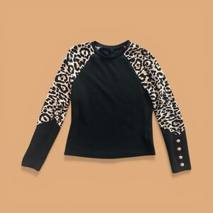 SHEIN Women’s Size XL Cheetah Leopard Animal Print Long Sleeve T-Shirt Casual